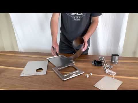 Seek Outside Medium U-Turn Titanium Wood Stove Assembly