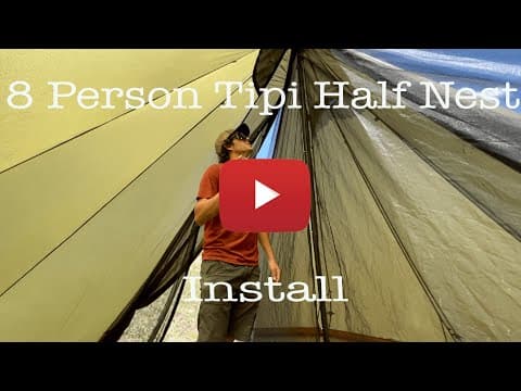 Seek Outside 8 Person Tipi Half Nest/Screen Room Install