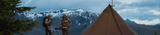 Man hiking with Seek Outside Lightweight Backpack